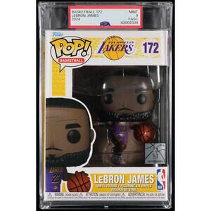 Funko Pop NBA Los Angeles Lakers - LeBron James Purple Jersey #172 PSA 9 Mint
